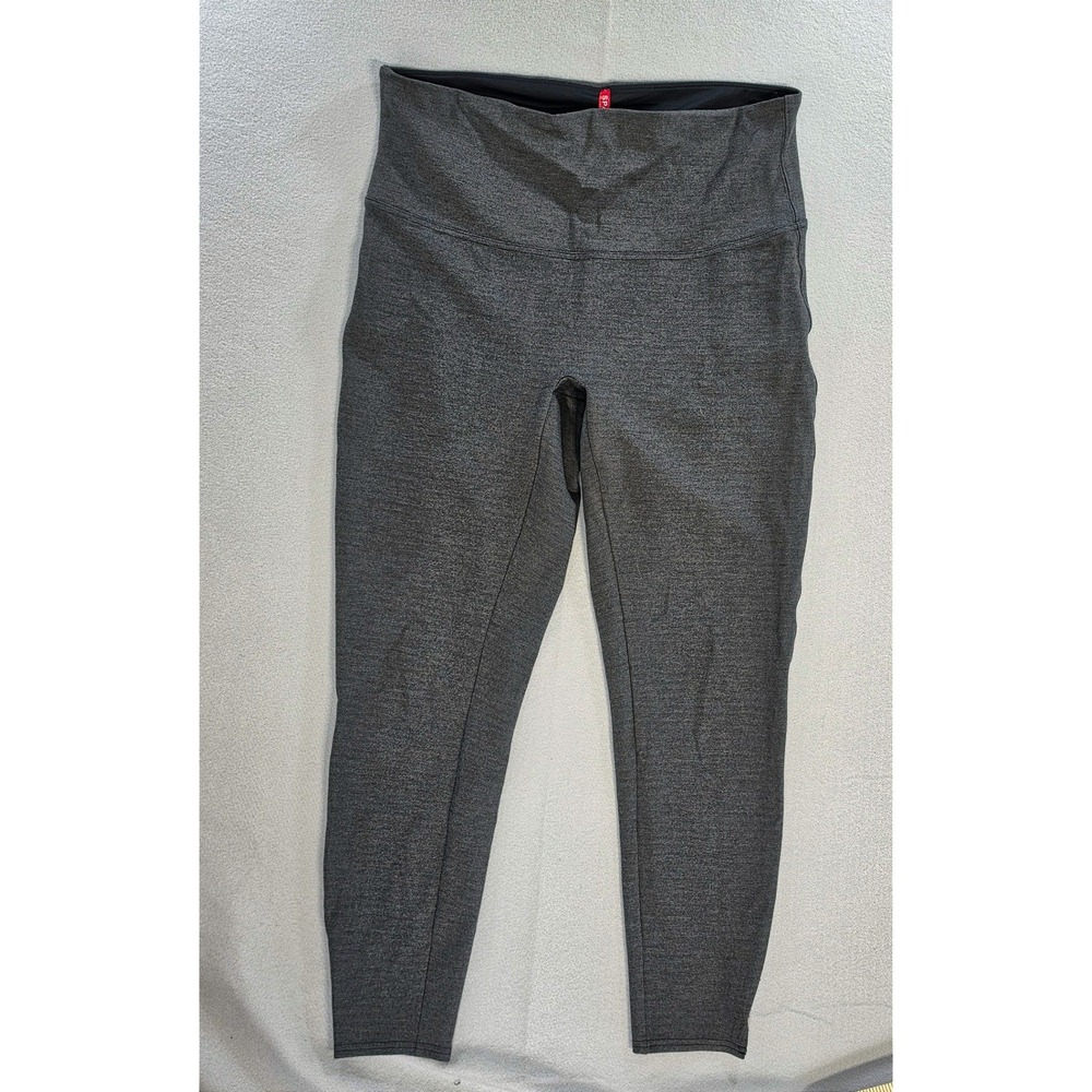Spanx Athleisure High Waisted Leggings 1X Tall Gray Activewear Minimalist Yoga